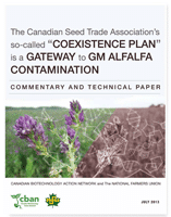 Le plan de coexistence de l’Association canadienne du commerce des semences ouvre la voie à la contamination par la luzerne GM